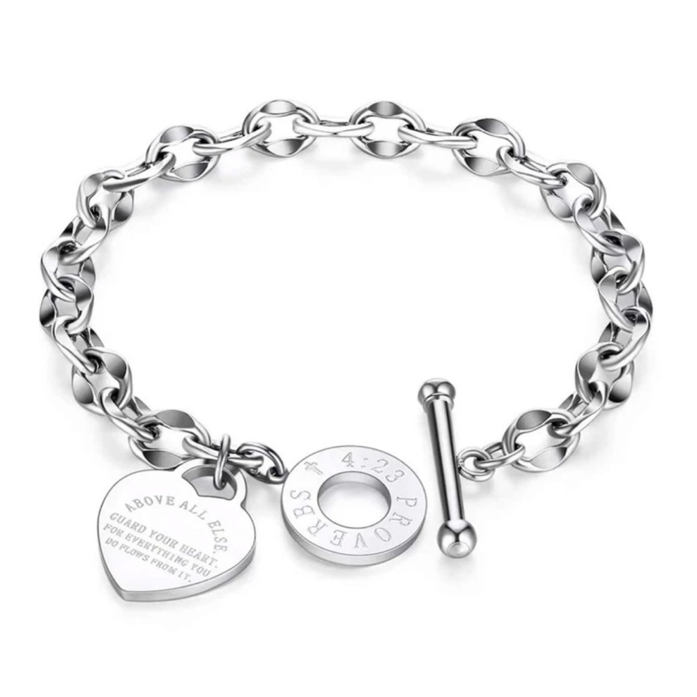 💕HP💕Silver heart toggle bracelet